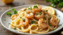 Паста з креветками у вершково-часниковому соусі ресторанний смак вдома