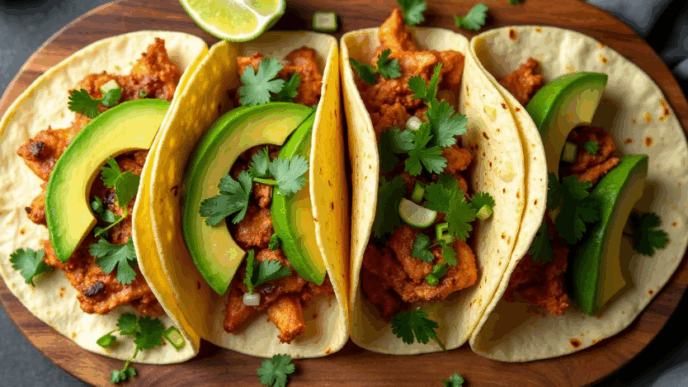 Тако з куркою та овочами мексиканський настрій у кожному шматочку
