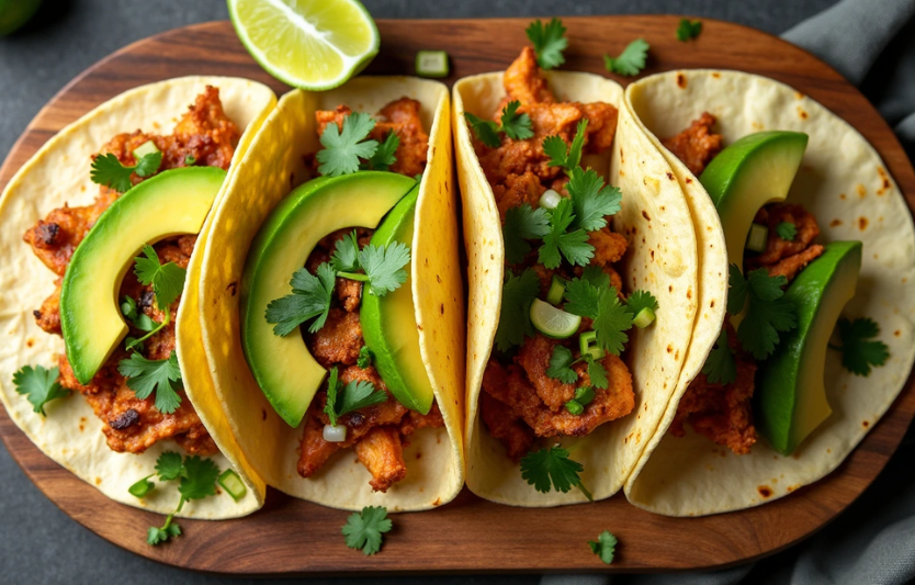 Тако з куркою та овочами мексиканський настрій у кожному шматочку