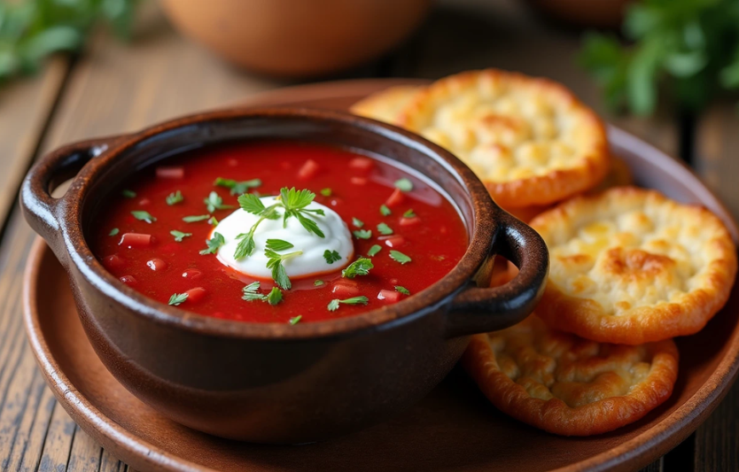 Український борщ з пампушками смак, який об’єднує