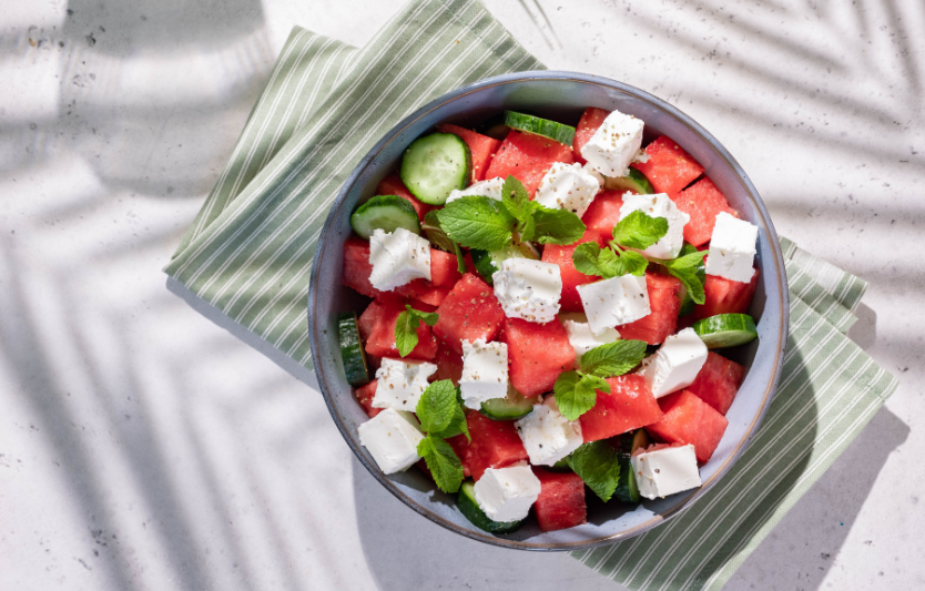 Літній салат з кавуном та фетою