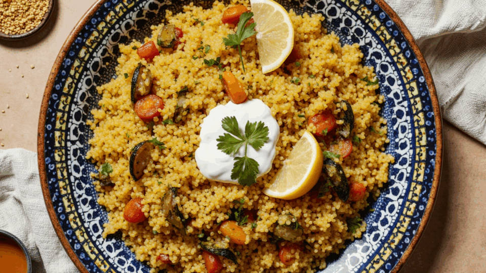 Марокканський кускус з овочами та спеціями для ситної вечері