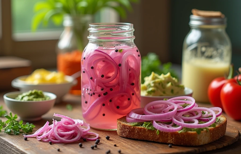 15‑хв квашена червона цибуля та інші швидкі «підсилювачі» для сендвіча