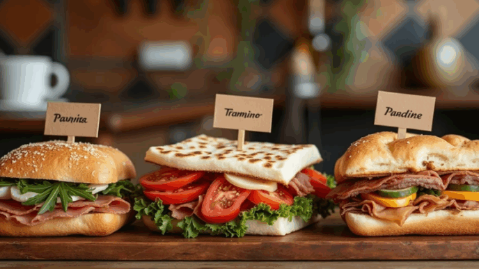 Італійські сендвічі паніно, трамеццино і піадіна — що, коли й з чим