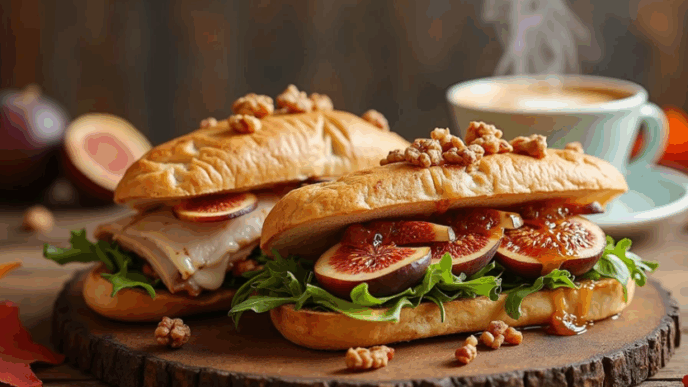 Осіння паніні з інжиром і брі (версії з індичкою та вег)