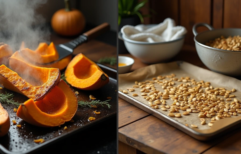 Гарбуз двома способами запечений гарбуз + ідеальне насіння