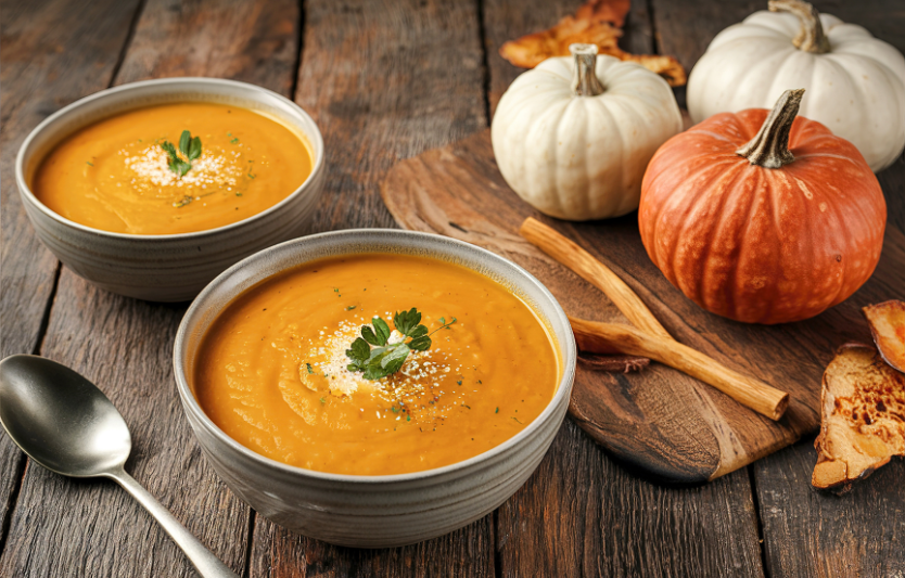 Крем-суп з печеного гарбуза